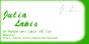 julia lapis business card